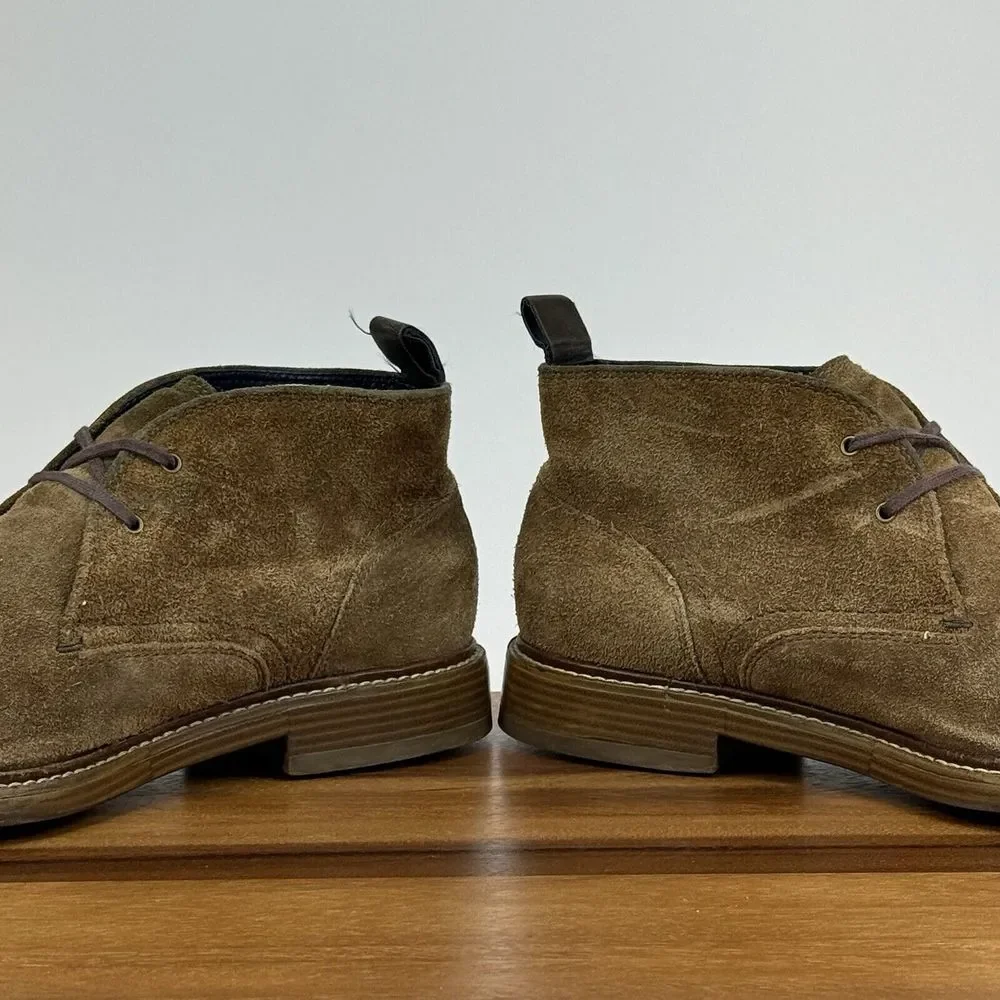 Mens Cole Haan Adams Grand Os Brown Leather Casual Chukka Ankle Boots Size 9.5 M